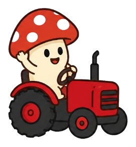 Uyova mascot waving from the tractor.